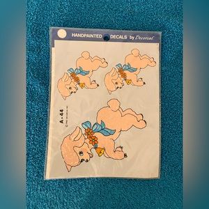Vintage DECORAL Handpainted Lambs, Sheep - Sealed Package 1982 A-44